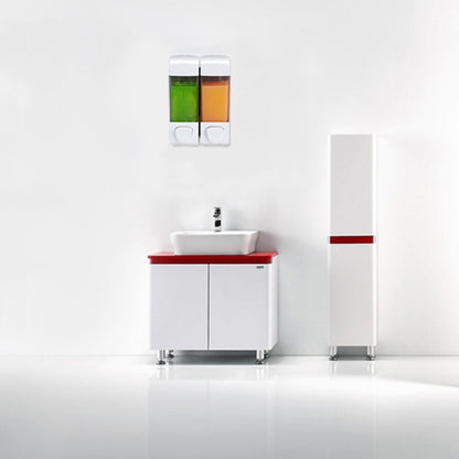 Double Head Wall Mounted Manual Press Soap Dispenser Shampoo Bottle Hand Wash Body Wash Dispenser, Color: Matte - Soap Dispenser by PMC Jewellery | Online Shopping South Africa | PMC Jewellery | Buy Now Pay Later Mobicred