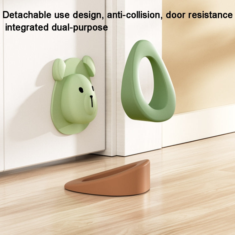 Cartoon Silicone Door Stopper Anti-Collision Door Blocker(Red Black)