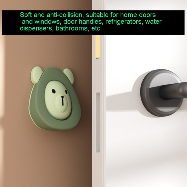 Cartoon Silicone Door Stopper Anti-Collision Door Blocker(Green)