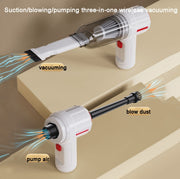 SUITU  ST-6629 3 In 1 5500pa Car Wireless Vacuum Cleaner Blowing Suction And Pumping 3 Modes White -USB Cable