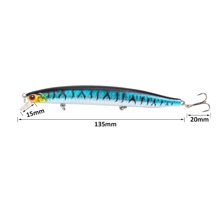 XY-256 19.1g/13.5cm Long Casting Sinking Minnow Fake Bait(10) - Fishing Lures by PMC TechLife | Online Shopping South Africa | PMC TechLife | Buy Now Pay Later Mobicred