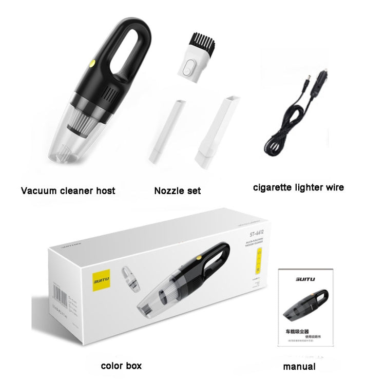 SUITU ST-6612A  5000pa 120W Wired Car Vacuum Cleaner Handheld High Power Dust Suction Machine(Black) - Vacuum Cleaner by SUITU | Online Shopping South Africa | PMC TechLife | Buy Now Pay Later Mobicred
