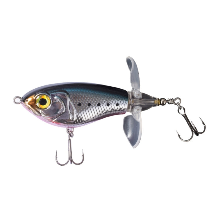 DF065 9g Double Paddle Tractor Surface Tether Roadrunner Fake Lure Long-distance Casting Lure(Silver Black Back) - Fishing Lures by PMC TechLife | Online Shopping South Africa | PMC TechLife | Buy Now Pay Later Mobicred