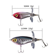DF065 9g Double Paddle Tractor Surface Tether Roadrunner Fake Lure Long-distance Casting Lure(Tiger Pattern)