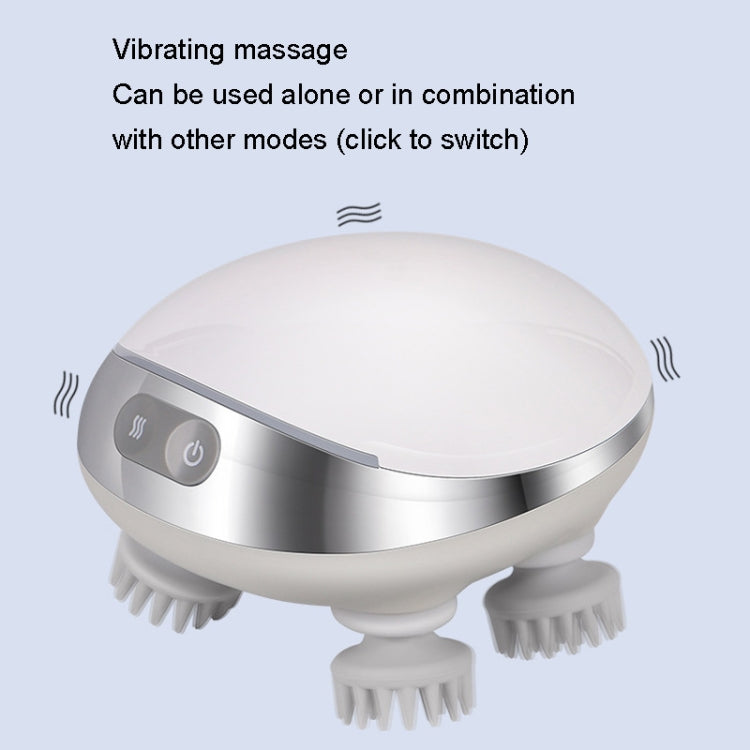 K111 Hot Compress Red Light Head Massager Electric Kneading Vibration Waterproof Head Instrument, Size: English Version(White) - Massage & Relaxation by PMC TechLife | Online Shopping South Africa | PMC TechLife