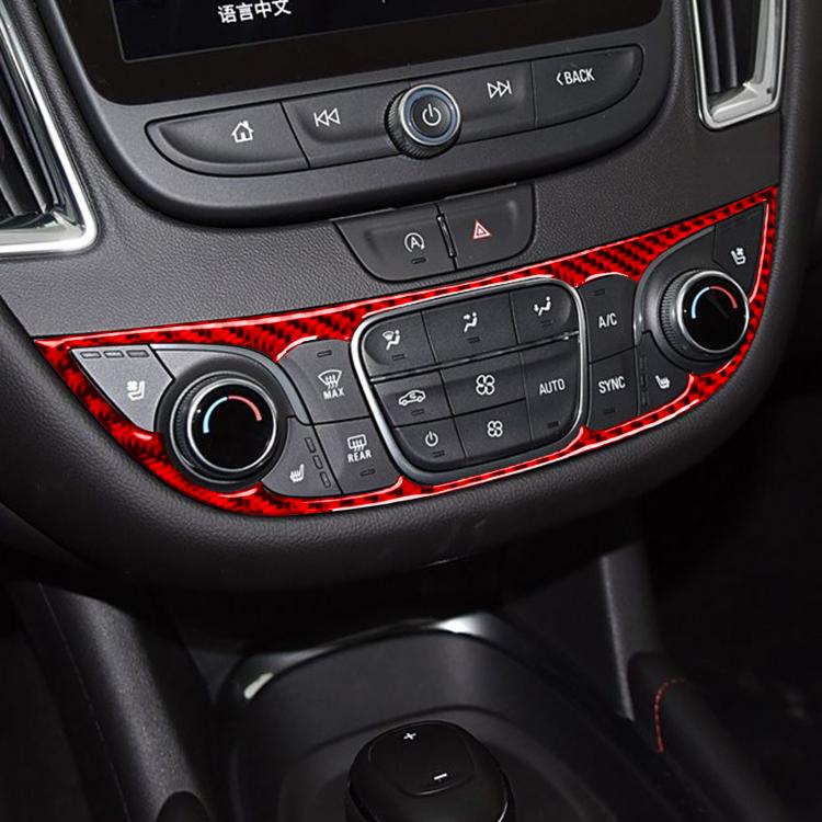 For Chevrolet Malibu 2016-2024 A Model Left-hand Drive Central Control Button Panel Sticker(Red)