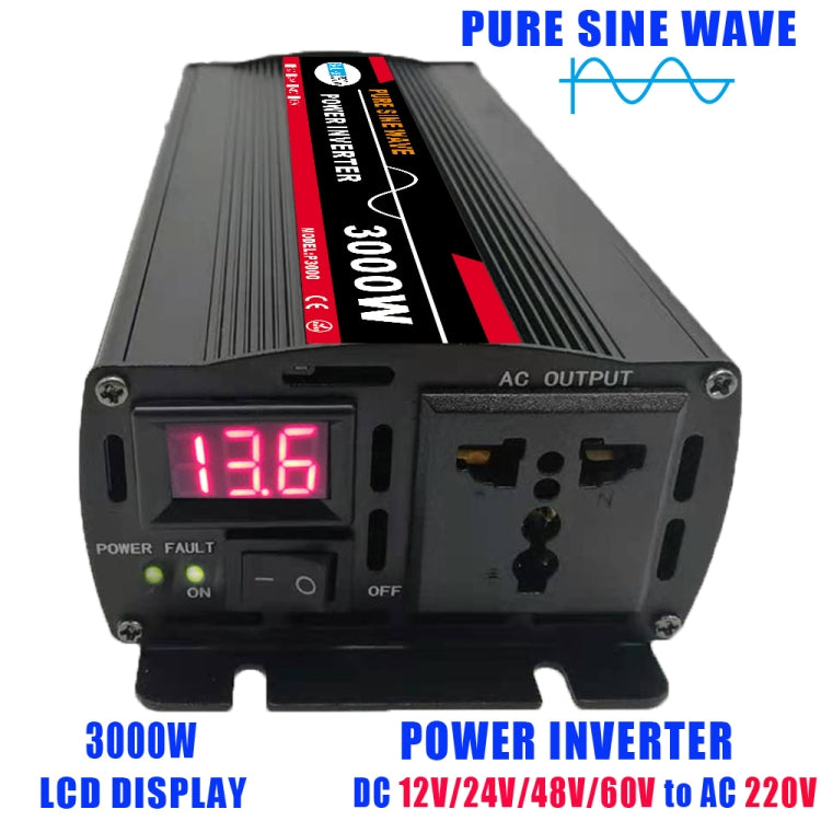 3000W (Actual 500W) 12V to 220V High Power Car Sine Wave Inverter Power Converter - Pure Sine Wave by PMC TechLife | Online Shopping South Africa | PMC TechLife