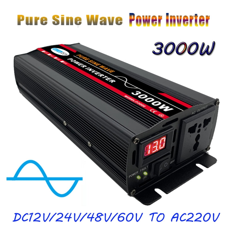 3000W (Actual 500W) 60V to 220V High Power Car Sine Wave Inverter Power Converter - Pure Sine Wave by PMC TechLife | Online Shopping South Africa | PMC TechLife | Buy Now Pay Later Mobicred