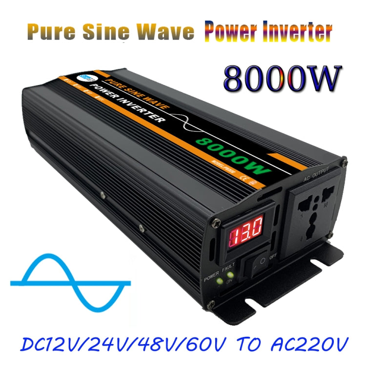 8000W (Actual 1300W) 60V to 220V High Power Car Sine Wave Inverter Power Converter - Pure Sine Wave by PMC TechLife | Online Shopping South Africa | PMC TechLife