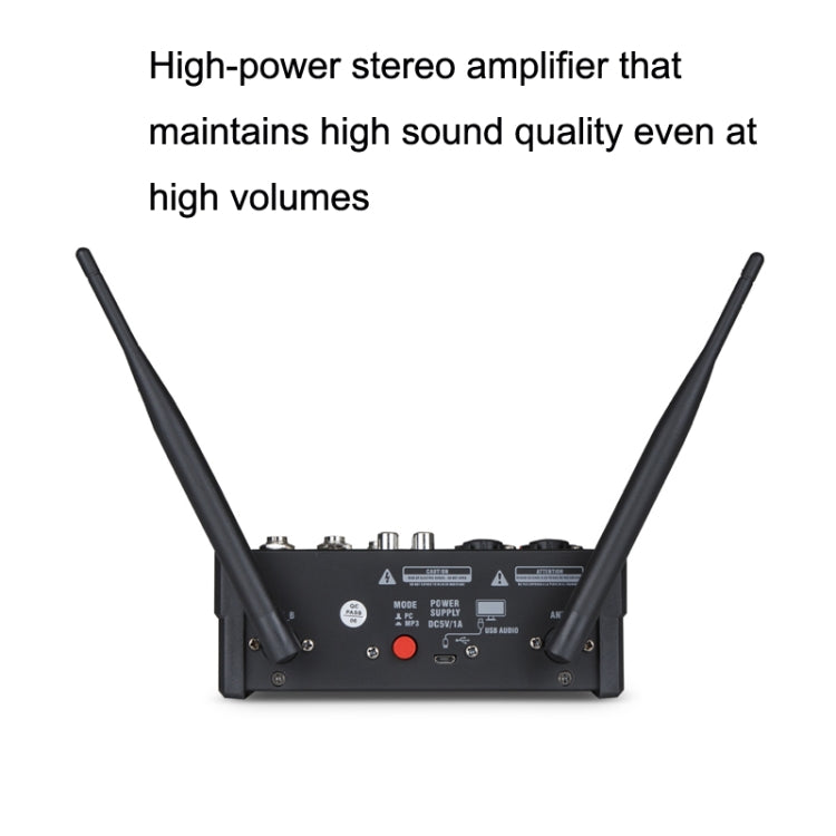 G4-M1 4-way Mixer with Wireless Microphone Effect Device Small K Song Recording Bluetooth Mixer - free shipping - PMC Jewellery - Order now!
