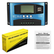 YCX-003 30-100A Solar Charging Controller with LED Screen & Dual USB Port Smart MPPT Charger, Model: 12/24V 40A