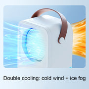 MT-F60 Smart Digital Display USB Charging Air Cooler Desktop Mist Humidification Fan, Mode: Sound Control Version