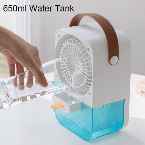 MT-F60 Smart Digital Display USB Charging Air Cooler Desktop Mist Humidification Fan, Mode: Sound Control Version