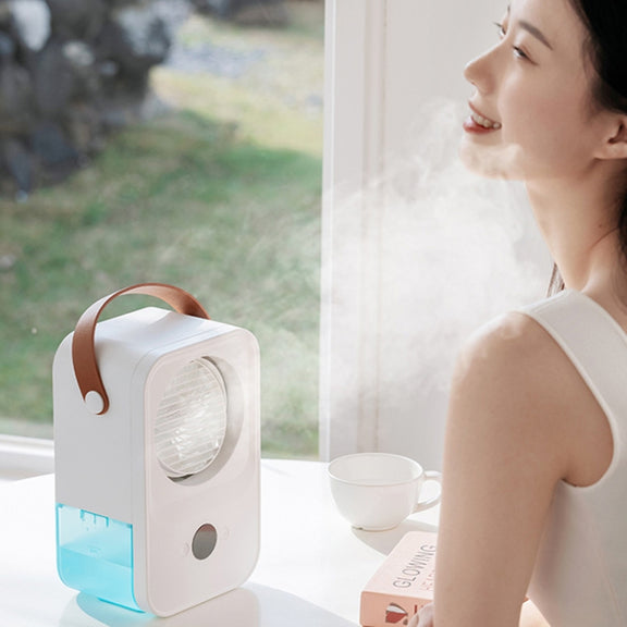 MT-F60 Smart Digital Display USB Charging Air Cooler Desktop Mist Humidification Fan, Mode: Sound Control Version