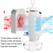 RD22 Rotating Humidification Fan Warm Light Atmosphere Light Automatic Shaking Head with Digital Display Air Cooler(Pink)