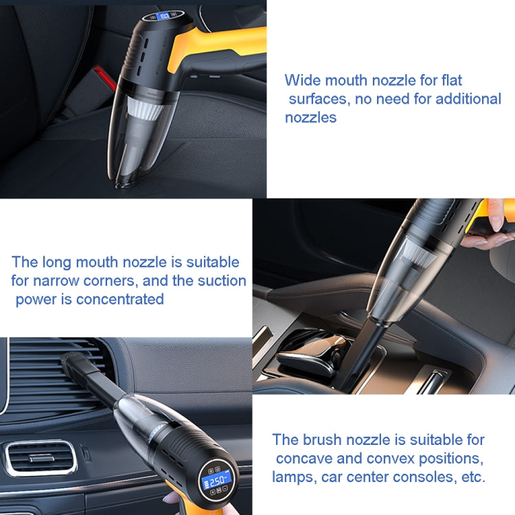 SUITU ST-6637  Wireless Model 5 In 1 60W  Double Motor Car Vacuum Cleaner With Blowing Air Pump Pressure Measuring Lighting Function