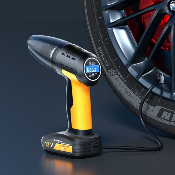 SUITU ST-6637  Wireless Model 5 In 1 60W  Double Motor Car Vacuum Cleaner With Blowing Air Pump Pressure Measuring Lighting Function