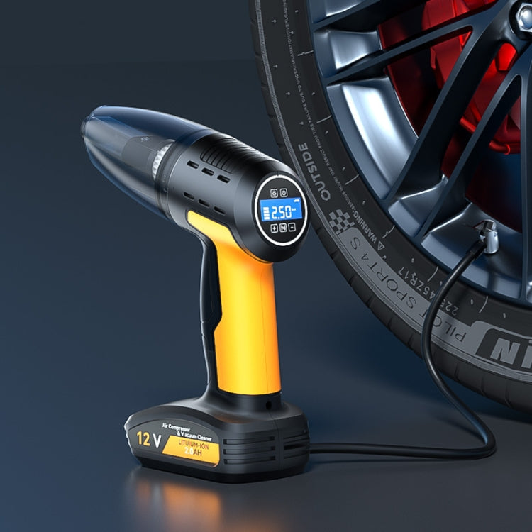 SUITU ST-6637  Wireless Model 5 In 1 60W  Double Motor Car Vacuum Cleaner With Blowing Air Pump Pressure Measuring Lighting Function