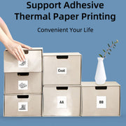 C23 Seven Colors Atmosphere Breathing Light Wireless Thermal Printer, Color: White+3 Rolls Color Paper