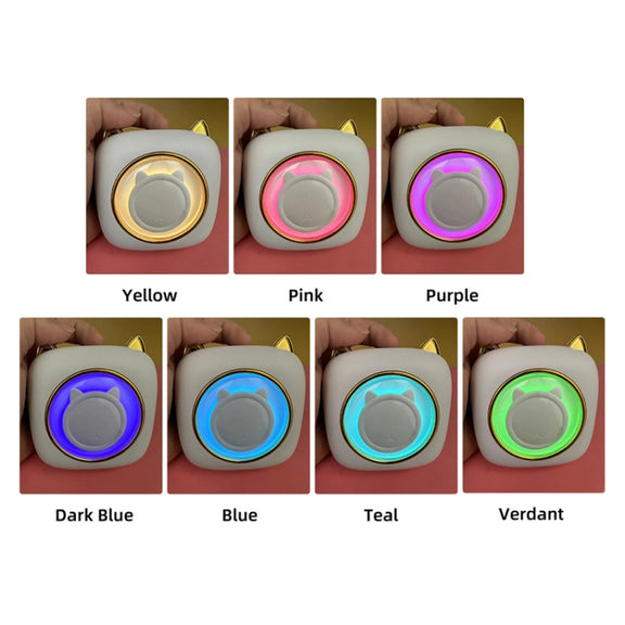 C23 Seven Colors Atmosphere Breathing Light Wireless Thermal Printer, Color: White+3 Rolls Color Paper