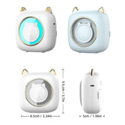 C23 Seven Colors Atmosphere Breathing Light Wireless Thermal Printer, Color: White+3 Rolls Color Paper