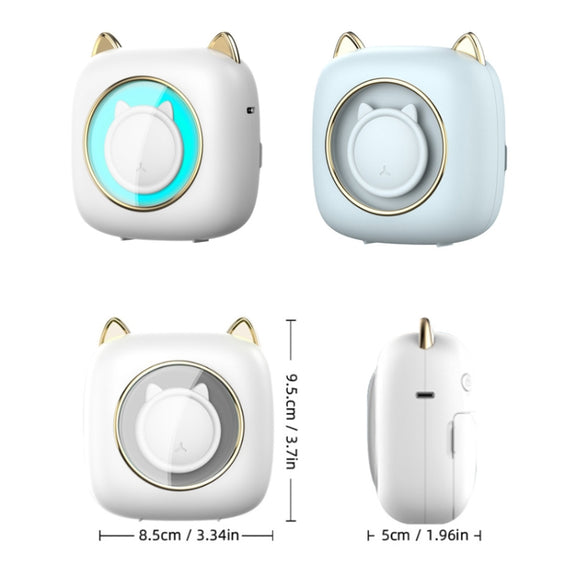 C23 Seven Colors Atmosphere Breathing Light Wireless Thermal Printer, Color: White+3 Rolls Color Paper
