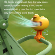 WT-E20 Stroller Fan USB Mute Portable Octopus High Air Volume Mini Fan, Style: Shake Head Type (White)