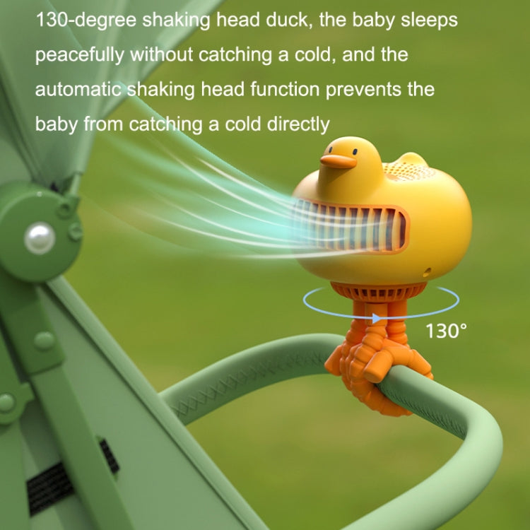 WT-E20 Stroller Fan USB Mute Portable Octopus High Air Volume Mini Fan, Style: Shake Head Type (White)