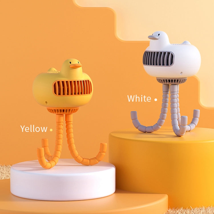 WT-E20 Stroller Fan USB Mute Portable Octopus High Air Volume Mini Fan, Style: Shake Head Type (Yellow)
