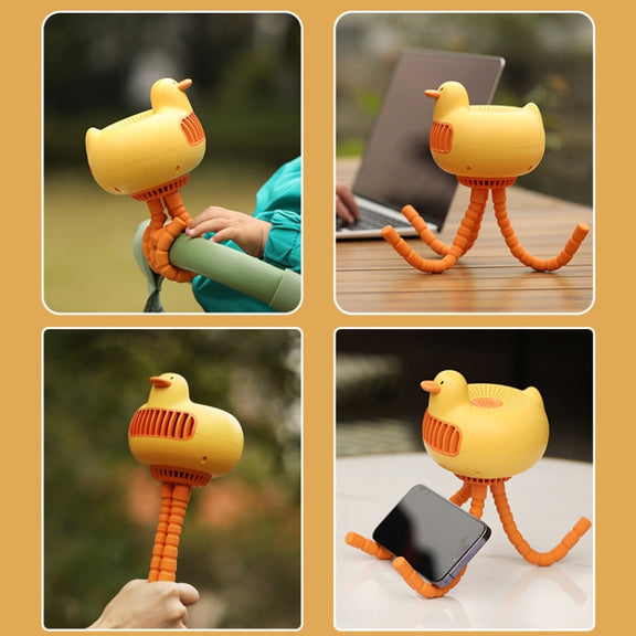 WT-E20 Stroller Fan USB Mute Portable Octopus High Air Volume Mini Fan, Style: Shake Head Type (White)