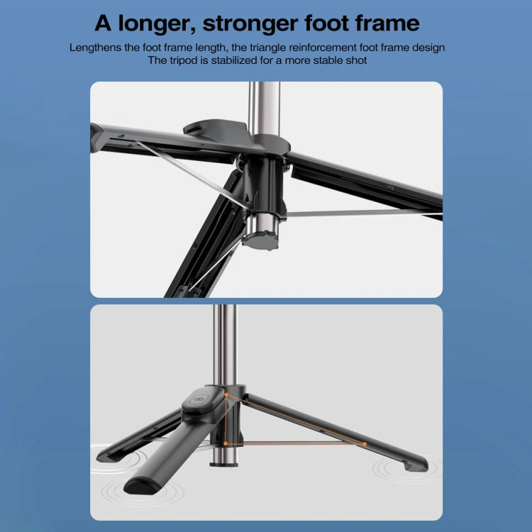 Magnetic Selfie Stick Tripod Handheld Stabilizer Rod With Remote Controller(White)