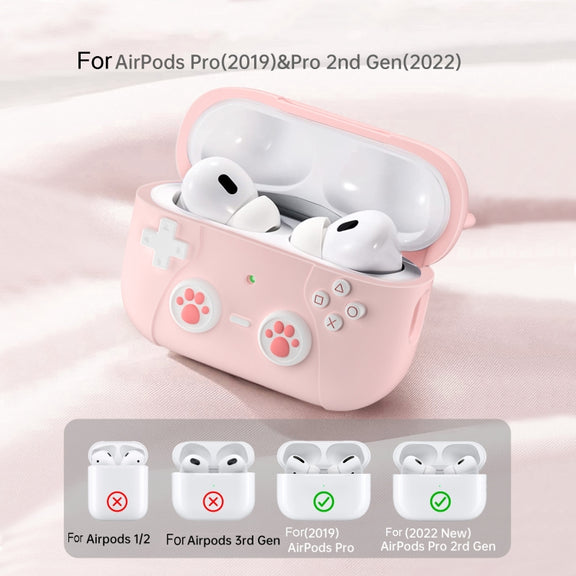 For AirPods Pro 2 Earphone Silicone Protective Case  Cat Claw Cover(Light Blue)