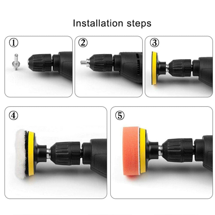 24 In 1 With 4 Screws 3 Inch Polishing Waxing Pad Sponge Buffing Kit - Polishing Machine & Accessories by PMC TechLife | Online Shopping South Africa | PMC TechLife | Buy Now Pay Later Mobicred