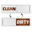Dishwasher Magnet Clean Dirty Sign Double-Sided Refrigerator Magnet(Silver White Coffee Horizontal Wood Grain) - Dish Washers & Accessories by PMc TechLife | Online Shopping South Africa | PMc TechLife | Buy Now Pay Later Mobicred