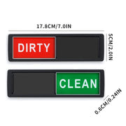 Dishwasher Magnet Clean Dirty Sign Double-Sided Refrigerator Magnet(Silver White Coffee Horizontal Wood Grain)