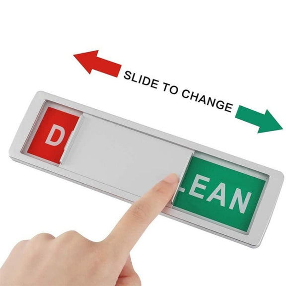 Dishwasher Magnet Clean Dirty Sign Double-Sided Refrigerator Magnet(Silver Black and White Rough Characters)
