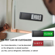 Dishwasher Magnet Clean Dirty Sign Double-Sided Refrigerator Magnet(Silver White Black Marble)