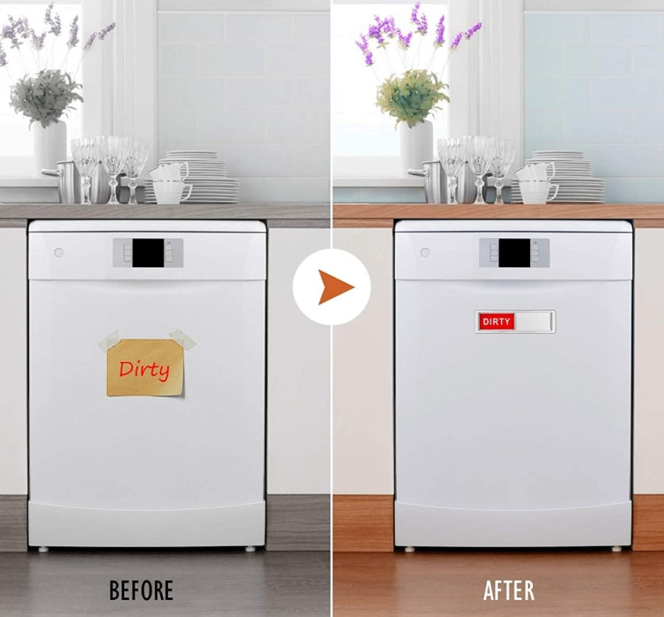 Dishwasher Magnet Clean Dirty Sign Double-Sided Refrigerator Magnet(Silver-Blue Gray) - Dish Washers & Accessories by PMc TechLife | Online Shopping South Africa | PMc TechLife | Buy Now Pay Later Mobicred