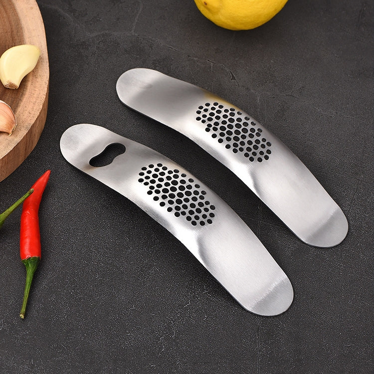 430 Stainless Steel Boat Shaped Garlic Grinder Manual Garlic Press Tools Kitchen Gadgets(Style 1) - free shipping - PMC TechLife - Order now!
