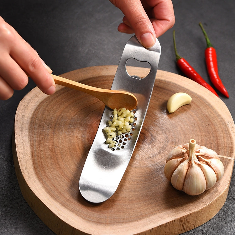 430 Stainless Steel Boat Shaped Garlic Grinder Manual Garlic Press Tools Kitchen Gadgets(Style 1) - free shipping - PMC TechLife - Order now!