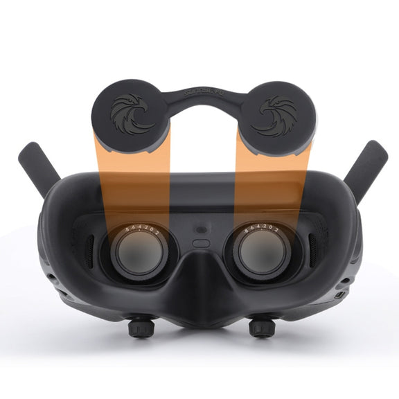For DJI Goggles 2 Sunnylife AT-BHT565 Dustproof Lens Protective Cover VR Glasses Silicon Cover(Black)