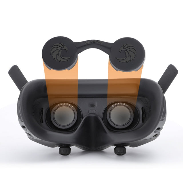 For DJI Goggles 2 Sunnylife AT-BHT565 Dustproof Lens Protective Cover VR Glasses Silicon Cover(Black)