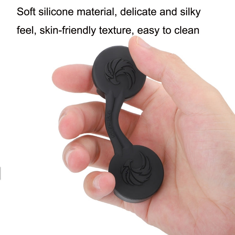 For DJI Goggles 2 Sunnylife AT-BHT565 Dustproof Lens Protective Cover VR Glasses Silicon Cover(Black)