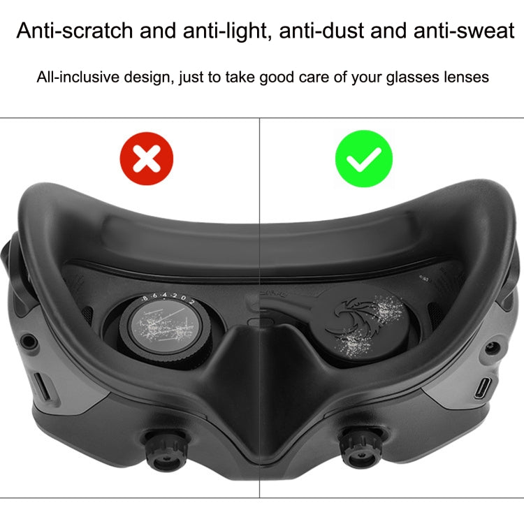 For DJI Goggles 2 Sunnylife AT-BHT565 Dustproof Lens Protective Cover VR Glasses Silicon Cover(Black)