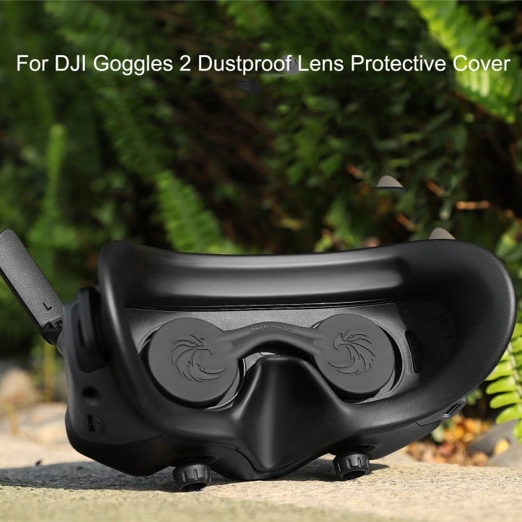 For DJI Goggles 2 Sunnylife AT-BHT565 Dustproof Lens Protective Cover VR Glasses Silicon Cover(Black)