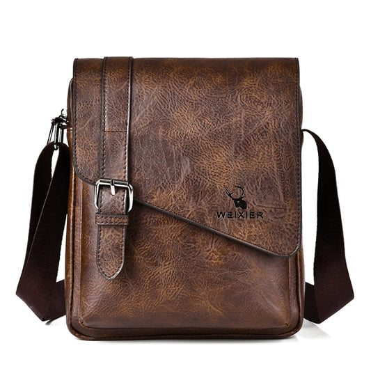 WEIXIER D266 Retro Crossbody Large Capacity Messenger Bag Shoulder Bag Tot Backpack(Dark Brown) - Single-shoulder Bags by WEIXIER | Online Shopping South Africa | PMC Jewellery | Buy Now Pay Later Mobicred