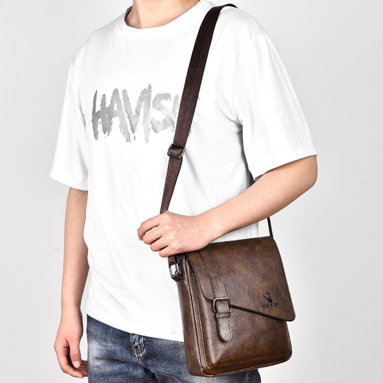 WEIXIER D266 Retro Crossbody Large Capacity Messenger Bag Shoulder Bag Tot Backpack(Dark Brown) - Single-shoulder Bags by WEIXIER | Online Shopping South Africa | PMC Jewellery | Buy Now Pay Later Mobicred