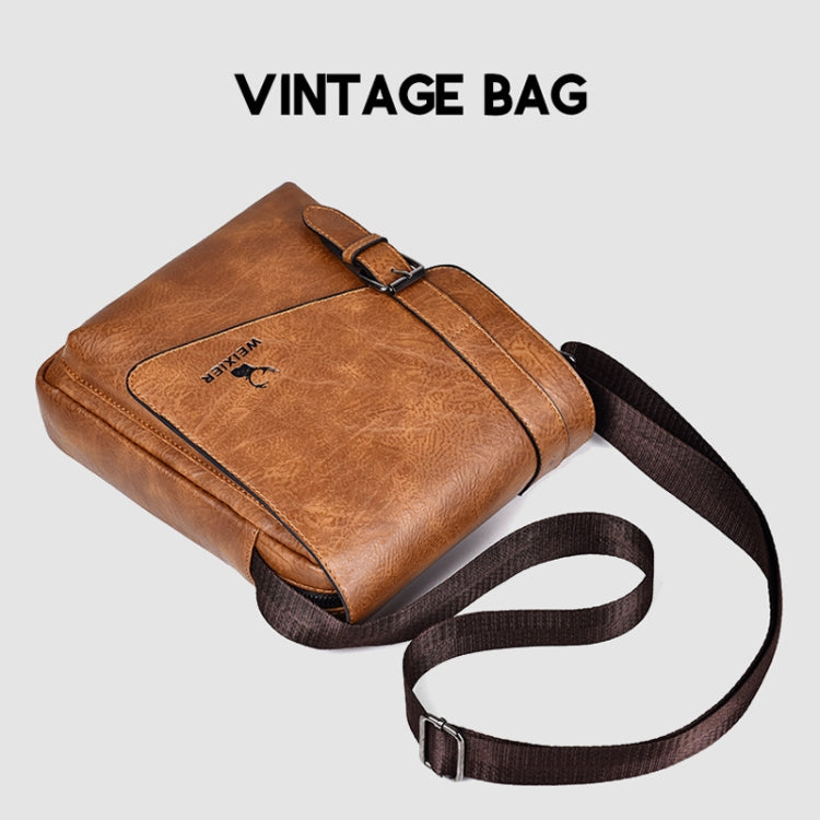 WEIXIER D266 Retro Crossbody Large Capacity Messenger Bag Shoulder Bag Tot Backpack(Dark Brown) - Single-shoulder Bags by WEIXIER | Online Shopping South Africa | PMC Jewellery | Buy Now Pay Later Mobicred