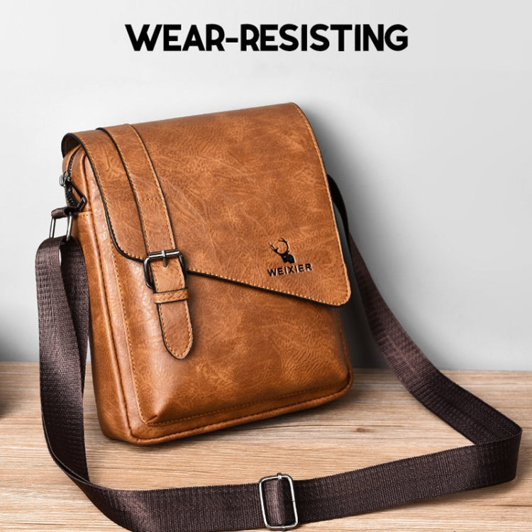 WEIXIER D266 Retro Crossbody Large Capacity Messenger Bag Shoulder Bag Tot Backpack(Dark Brown) - Single-shoulder Bags by WEIXIER | Online Shopping South Africa | PMC Jewellery | Buy Now Pay Later Mobicred
