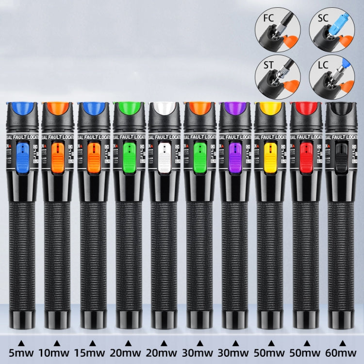 1-60 km Optical Fiber Red Light Pen 5/10/15/20/30/50/60MW Red Light Source Light Pen, Specification: 5mW Blue